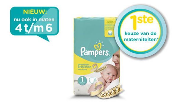 Pampers Premium Protection nu ook in grotere maten